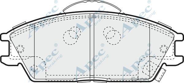 APEC BRAKING Комплект тормозных колодок, дисковый тормоз PAD1310